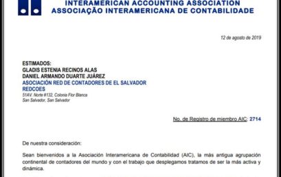 Incorporación de REDCOES a la Asociación Interamericana de Contabilidad (AIC)