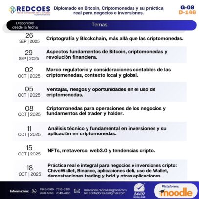 248-2025 I Diplomado en Bitcoin, Criptomonedas y su práctica real para negocios e inversiones G-9 - Imagen 2
