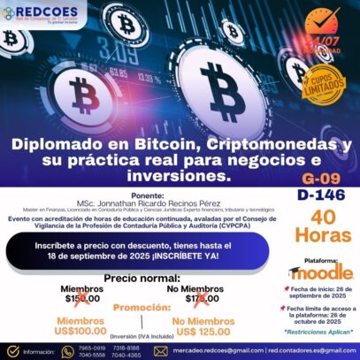 248-2025 I Diplomado en Bitcoin, Criptomonedas y su práctica real para negocios e inversiones G-9