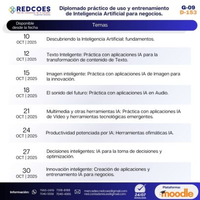 254-2025 I Diplomado Práctico de uso y entrenamiento de Inteligencia Artificial para Negocios G-9 - Imagen 2