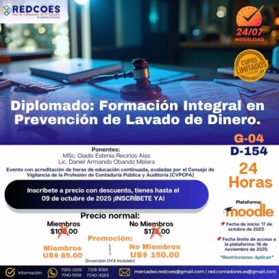 256-2025 I Diplomado Formación integral en Prevención de Lavado de Dinero G-4