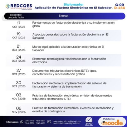 258-2025 I Diplomado de Aplicación  Factura Electrónica en El Salvador 24/7 G-9 - Imagen 2