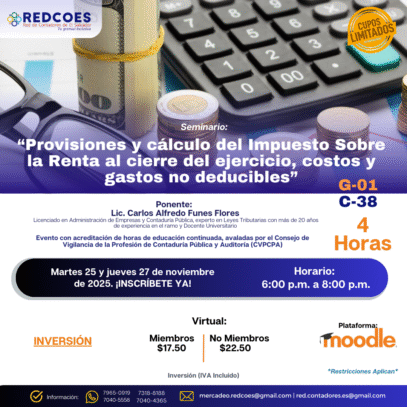 280-2025 I Seminario  Provisiones y Cálculo de impuesto sobre la renta al cierre del ejercicio. "Costos y gastos no deducibles"    G-1
