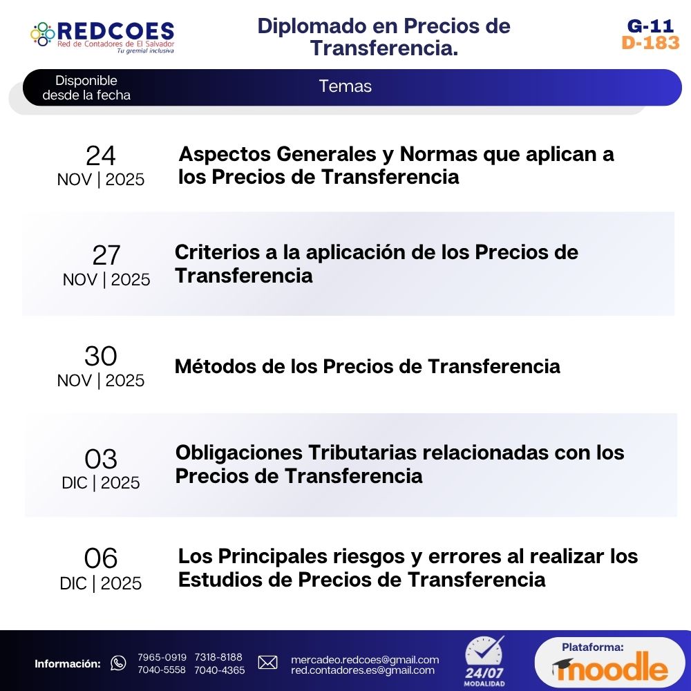 297-2025 I Diplomado en Precios de Transferencia Modalidad 24/7-G11 - Imagen 2