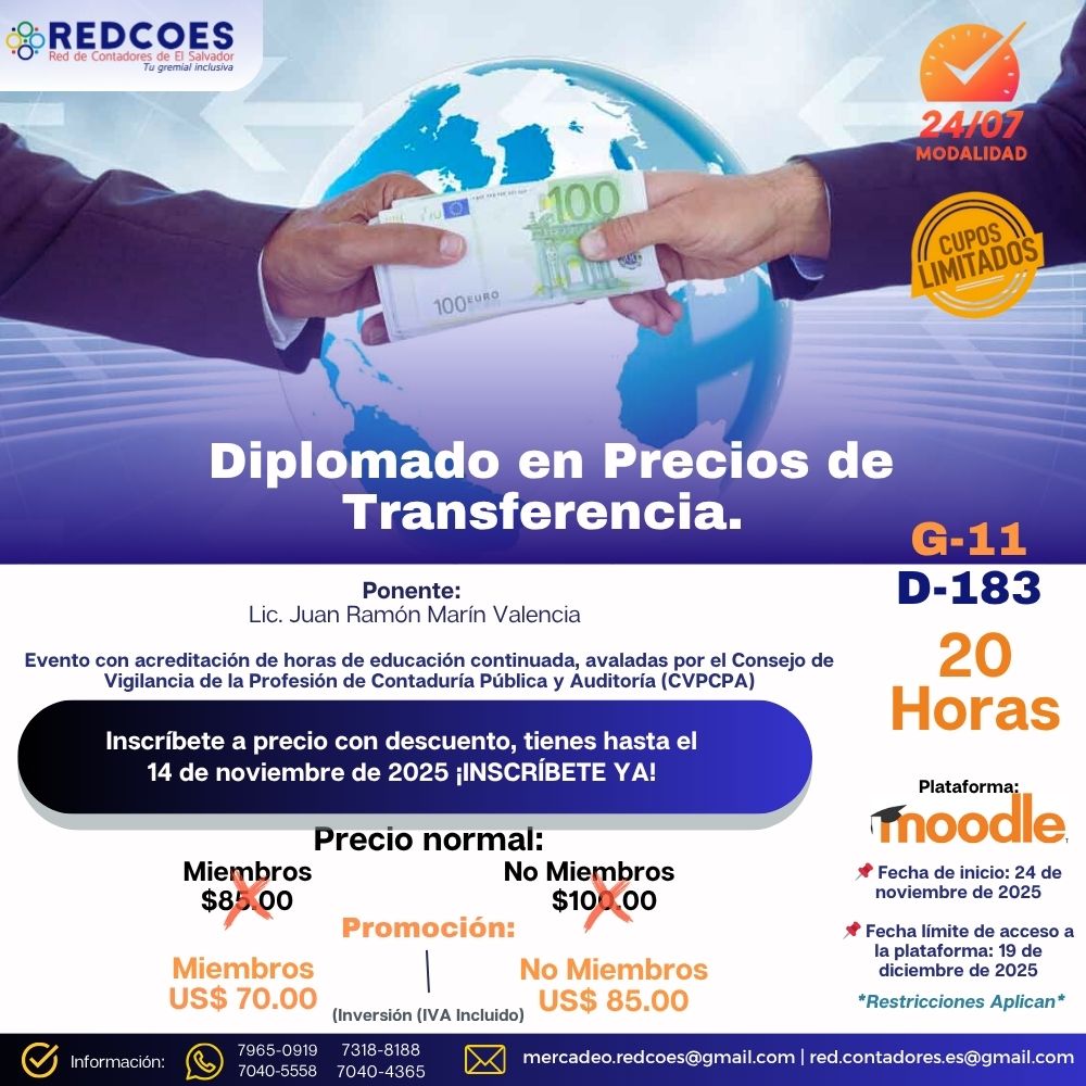 297-2025 I Diplomado en Precios de Transferencia Modalidad 24/7-G11