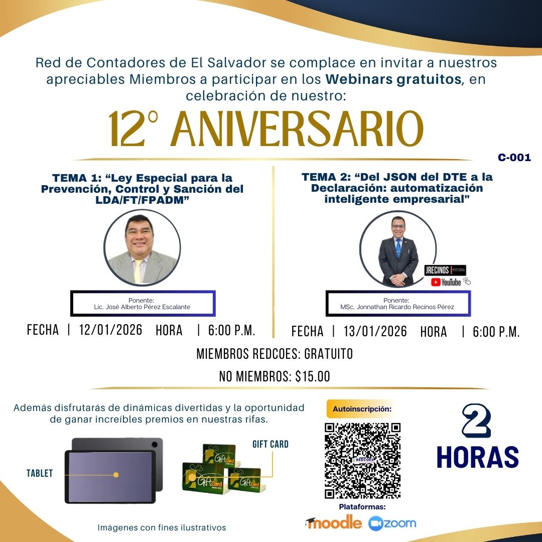 001-2026 I Webinars Celebración del 12º Aniversario Redcoes