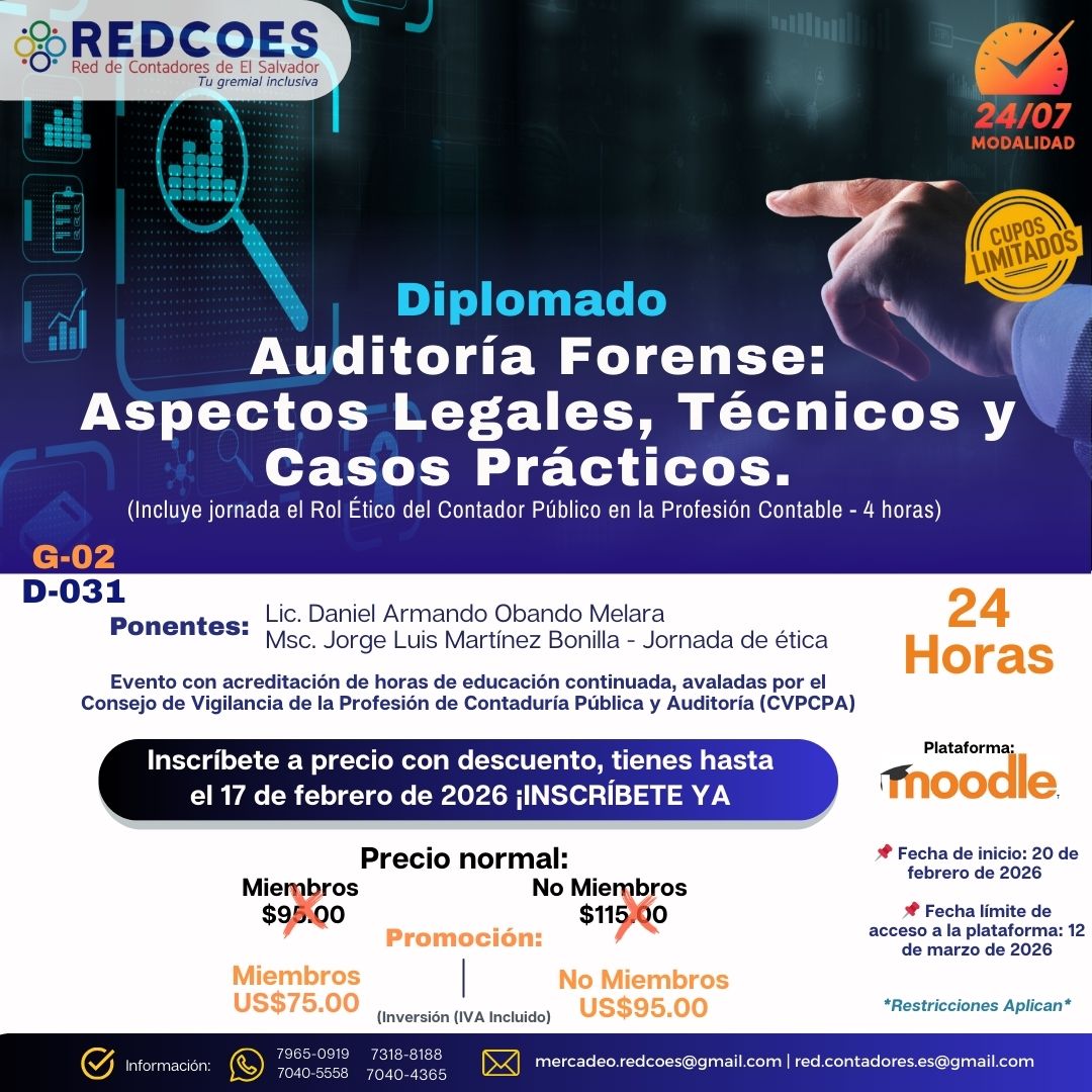 041-2026 I Diplomado Auditoria Forense Aspectos legales, Tecnicos Casos Prácticos Grupo 2