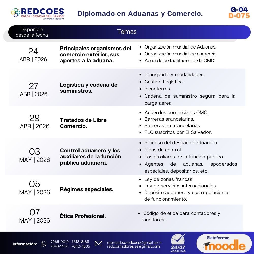 094-2026 | Diplomado en Aduanas y Comercio G.4 - Imagen 2