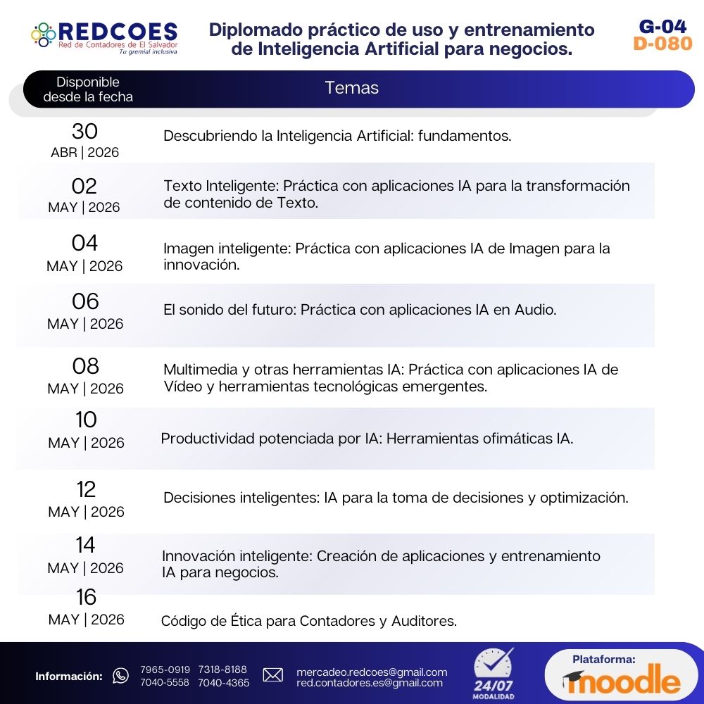 099-2026 I Diplomado Práctico de uso y entrenamiento de Inteligencia Artificial para Negocios G-4 - Imagen 2