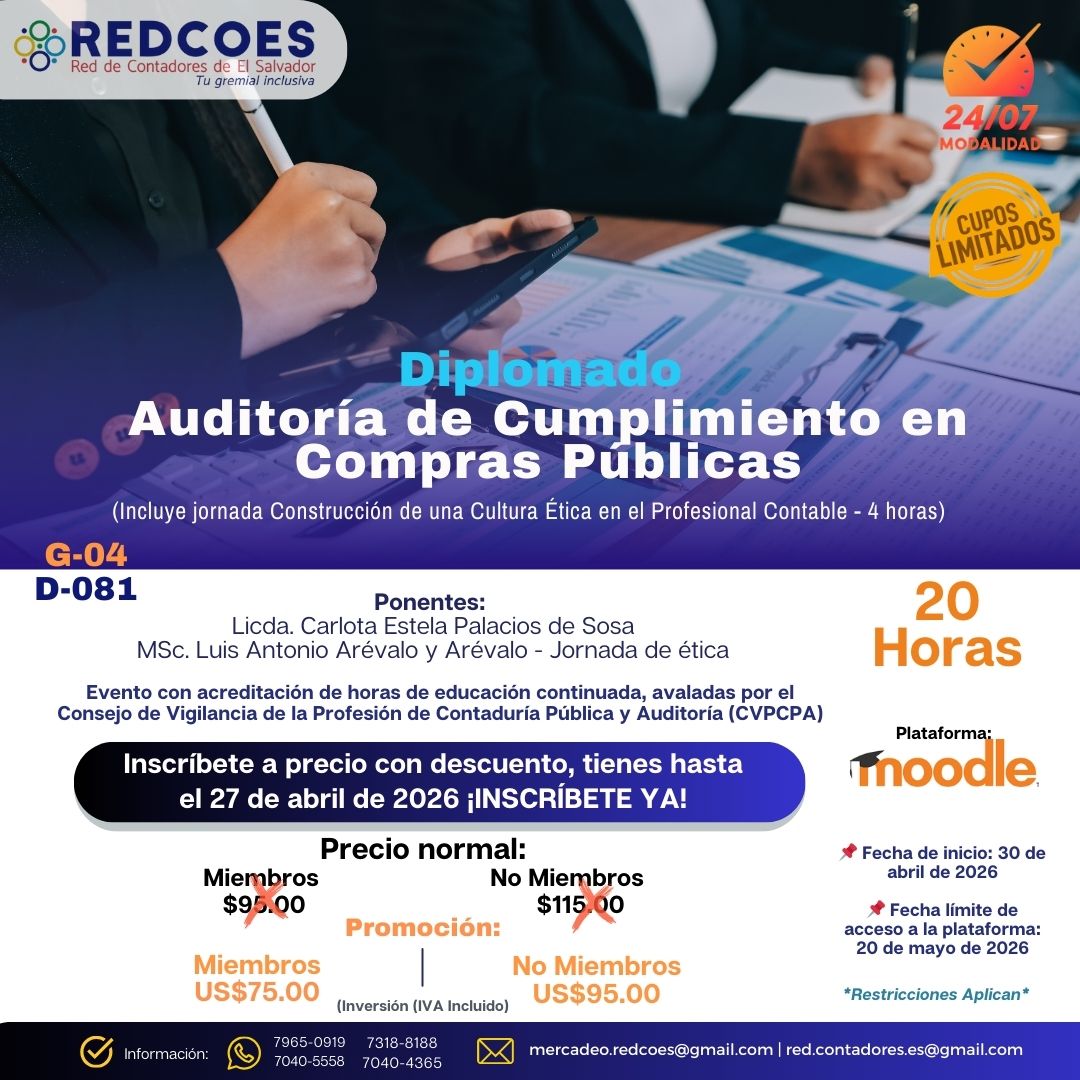 100-2026 I Diplomado Auditoria de Cumplimiento en Compras Públicas G-4