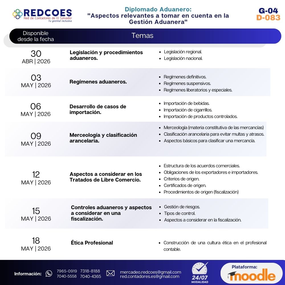 102-2026 | Diplomado Aduanero Aspectos relevantes a tomar en cuenta en la Gestión Aduanera G.4 - Imagen 2