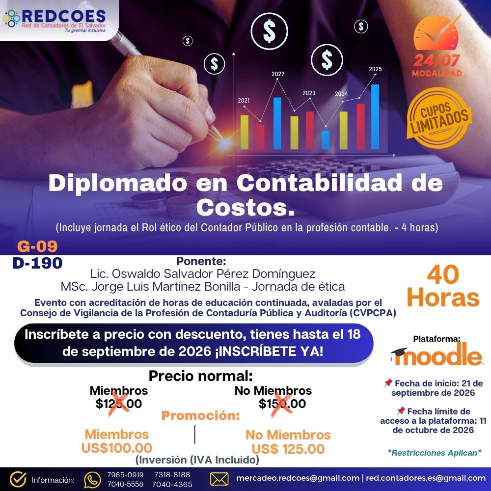 228-2026 | Diplomado en Contabilidad de Costos | G-09