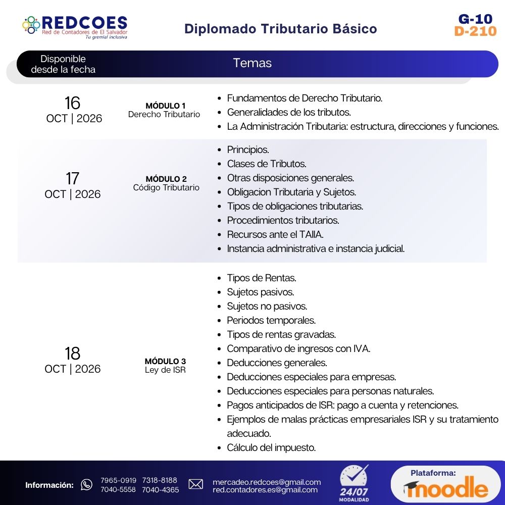 226-2026 | Diplomado Tributario Básico | G-09 - Imagen 2