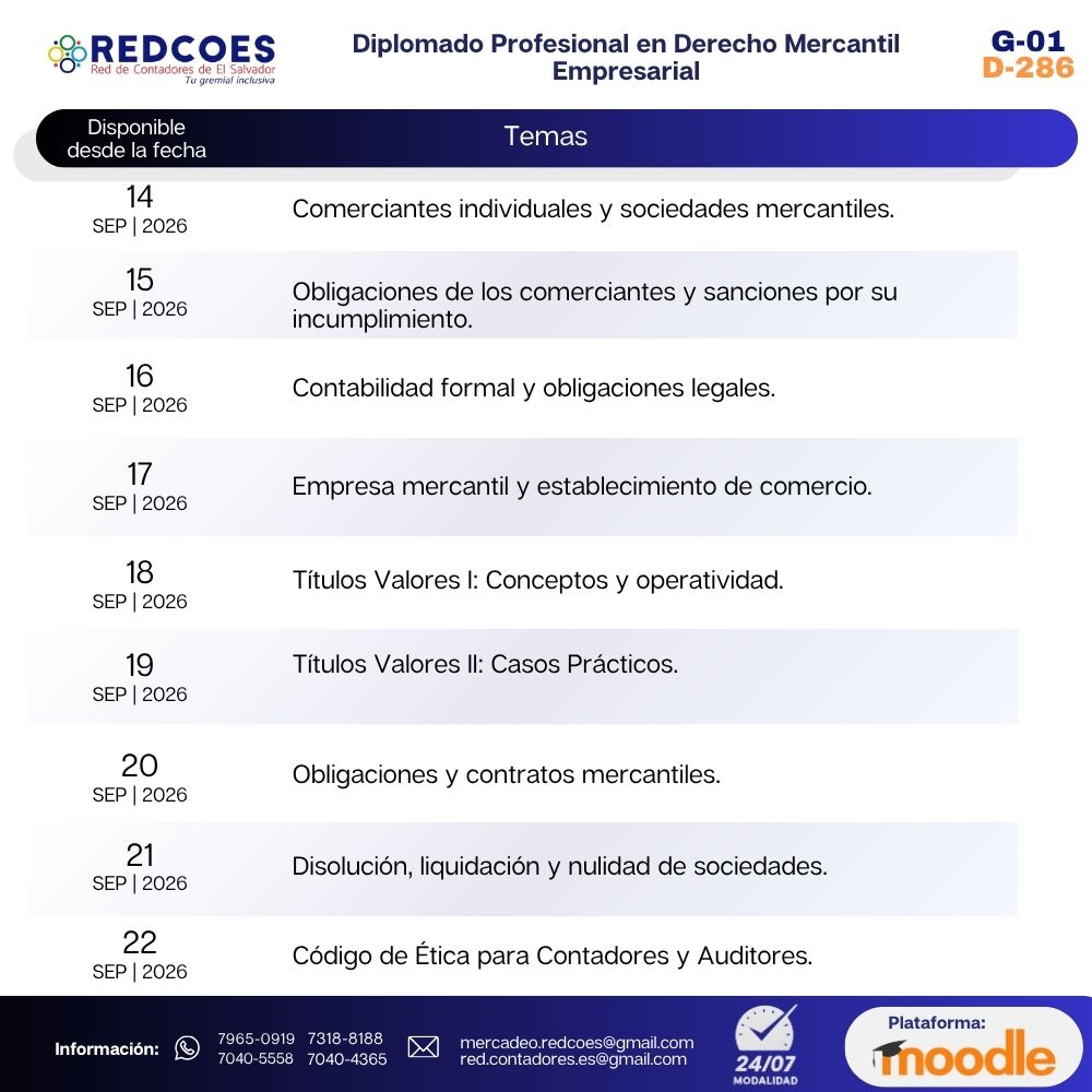 266-2026 | Diplomado Profesional en Derecho Mercantil Empresarial. | G-01 - Imagen 2