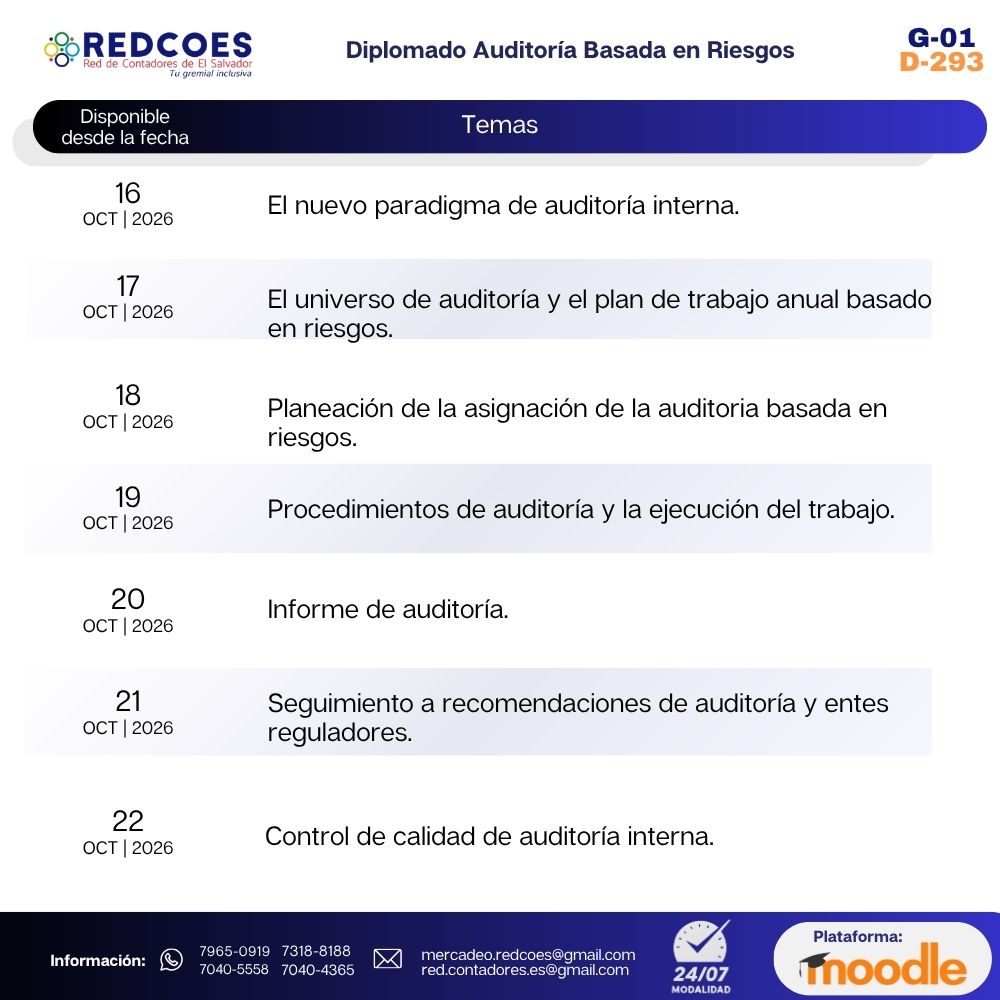 273-2026 | Diplomado Auditoría Basada en Riesgos | G-01 - Imagen 2