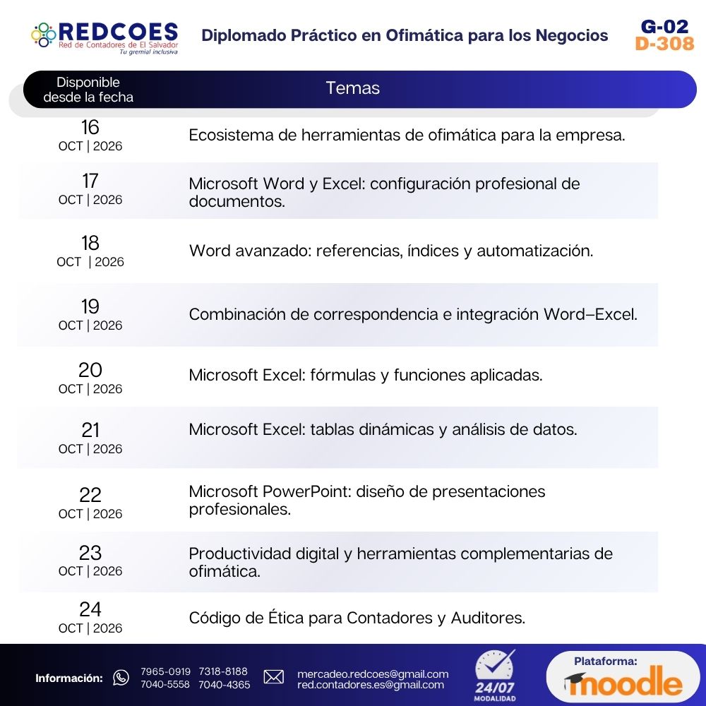323-2026 | Diplomado Práctico en Ofimática para los Negocios. | G-02 - Imagen 2