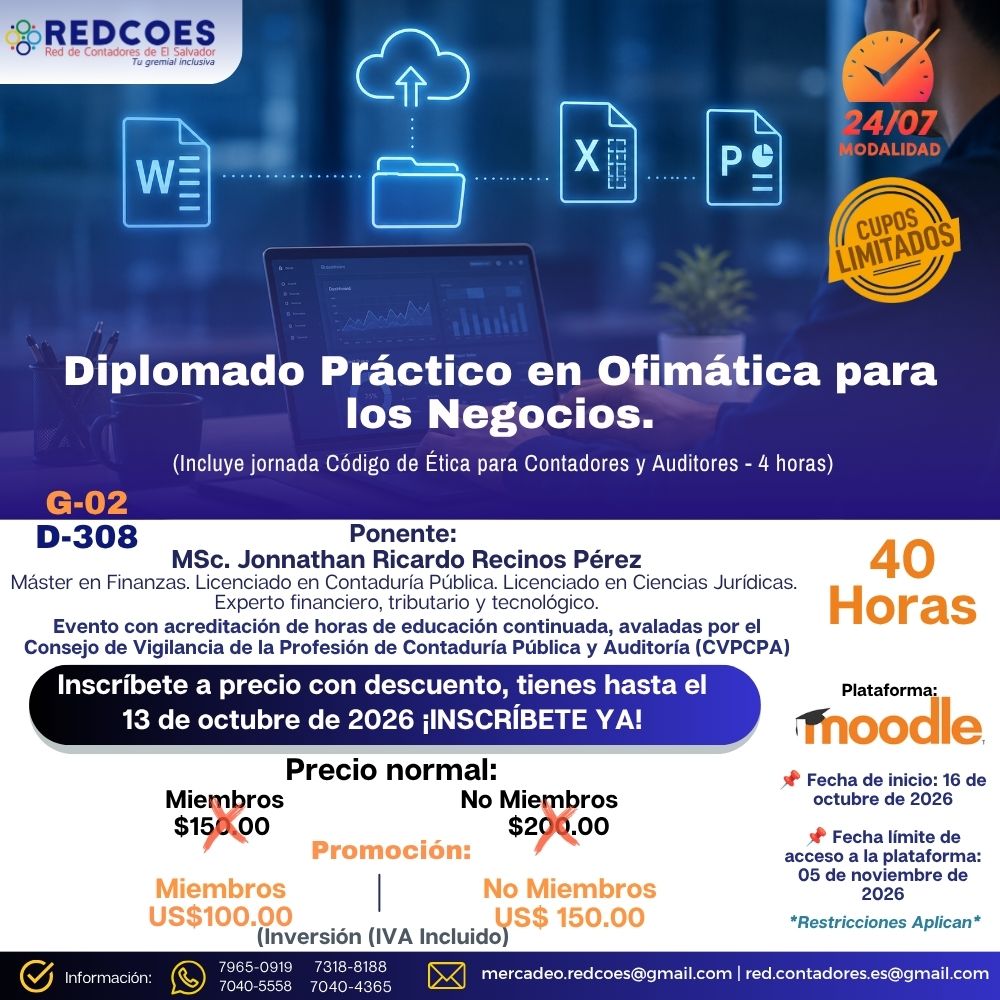 323-2026 | Diplomado Práctico en Ofimática para los Negocios. | G-02