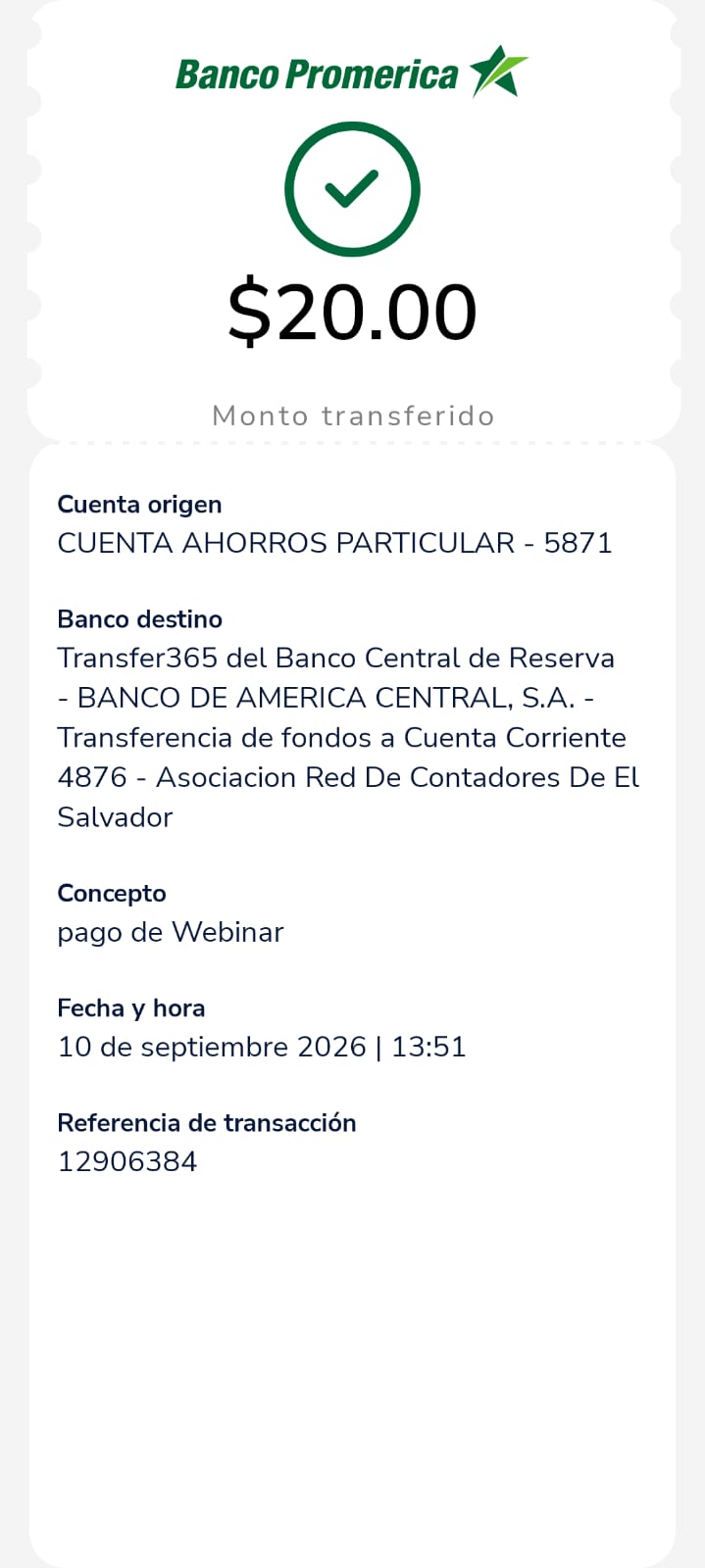 Pago de Webinar
